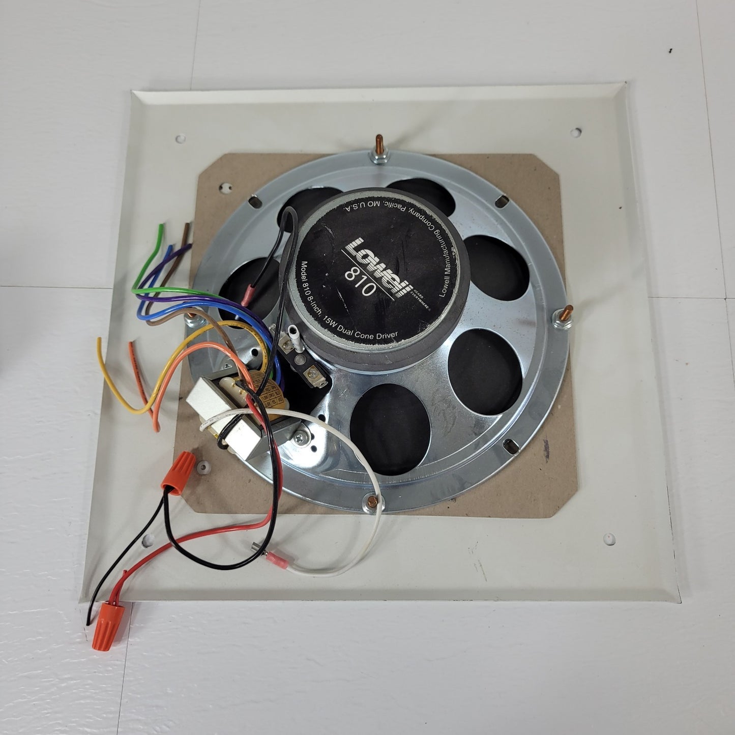 Lowell 810-T72 Speaker Assembly 8" 15W Dual Cone Driver w/ Transformer and Grill