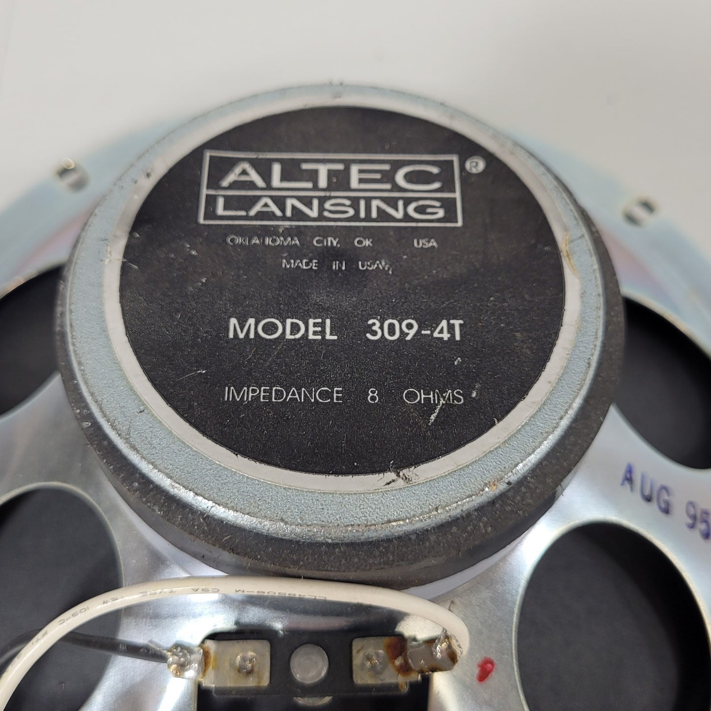 Atlas Sound 309-4T 8" Impedance Speaker 8 ohms Altec Lansing