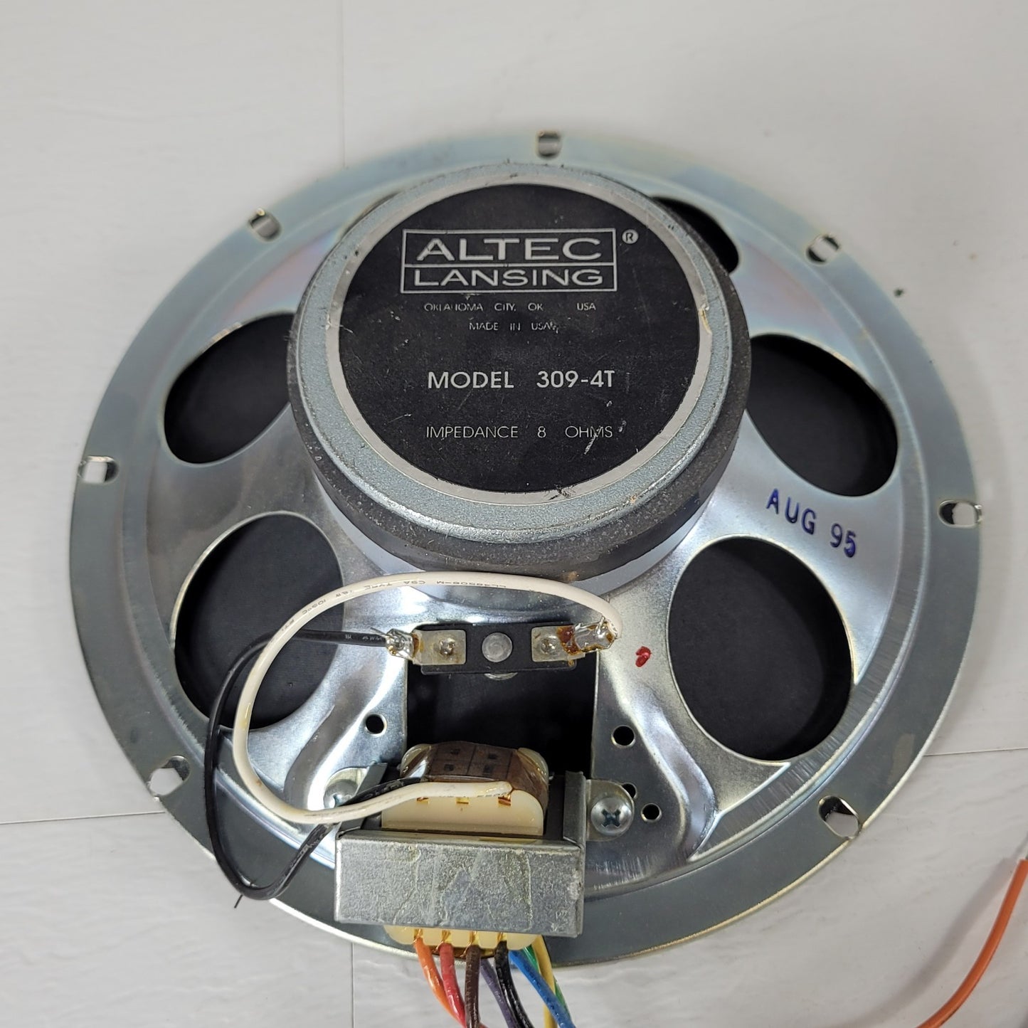 Atlas Sound 309-4T 8" Impedance Speaker 8 ohms Altec Lansing