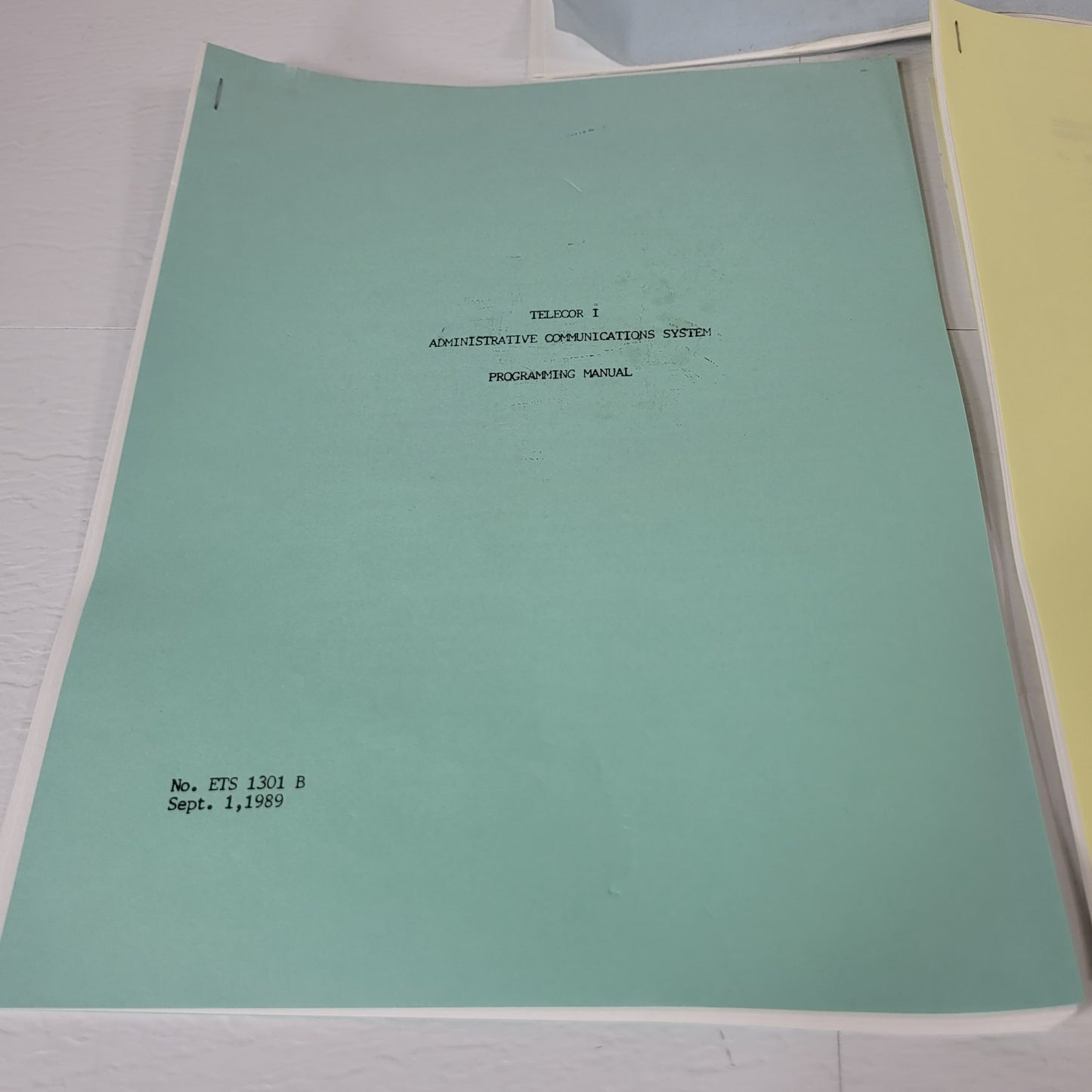 Telecor I Administrative Communications System Programming Instruction Manual