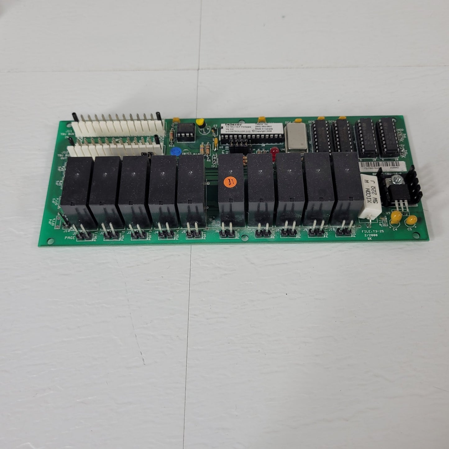 Telecor T3-TBU-22 Terminal Unit Relay Interface Alarm Control Circuit Board