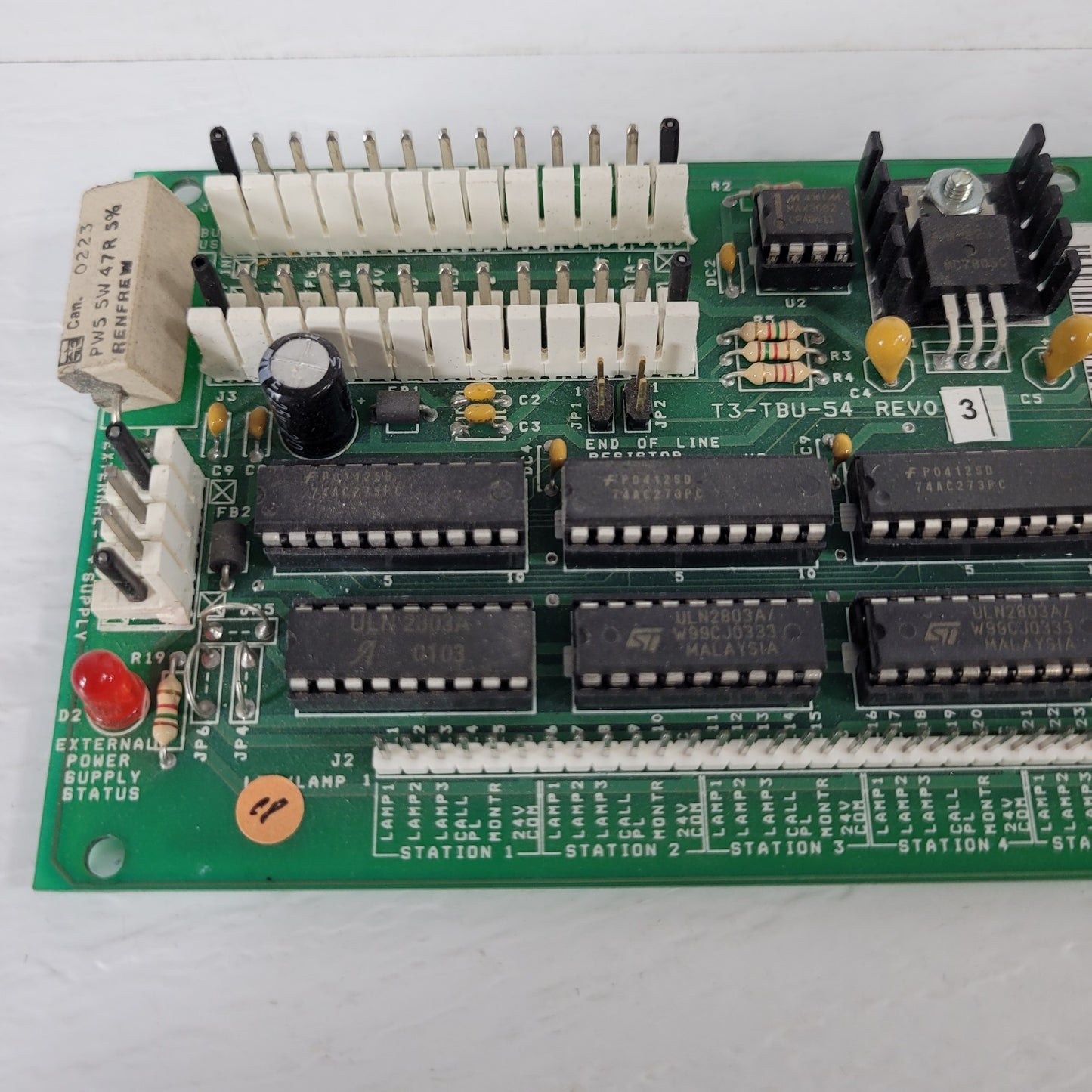 Telecor T3-TBU-54 Rev Terminal Unit Relay Interface Alarm Control Circuit Board