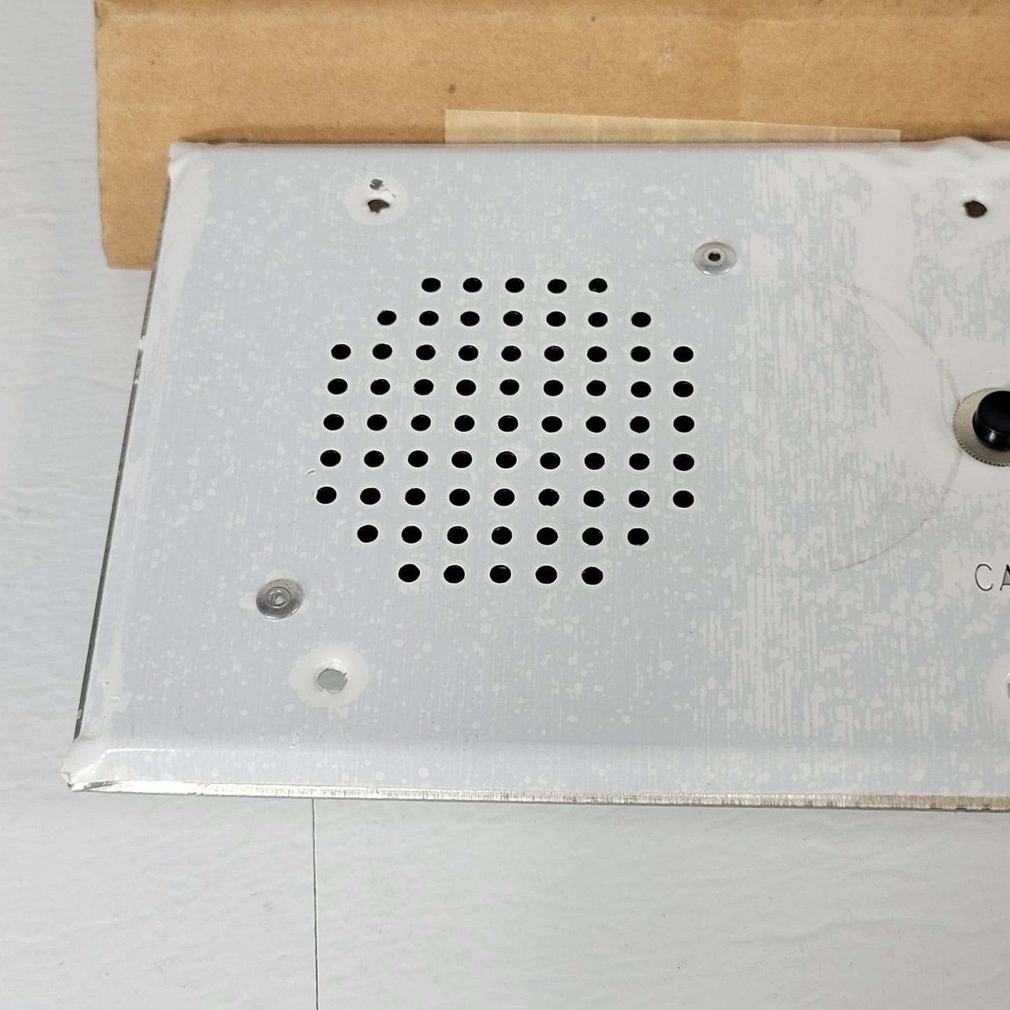 Intercom Speaker With Call Button Metal 2-Gang Double-Gang Wall Plate