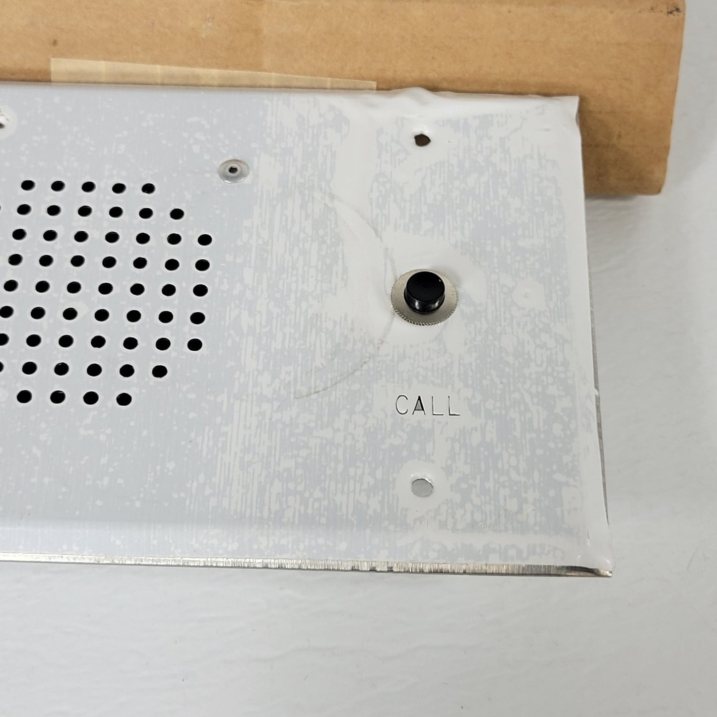 Intercom Speaker With Call Button Metal 2-Gang Double-Gang Wall Plate