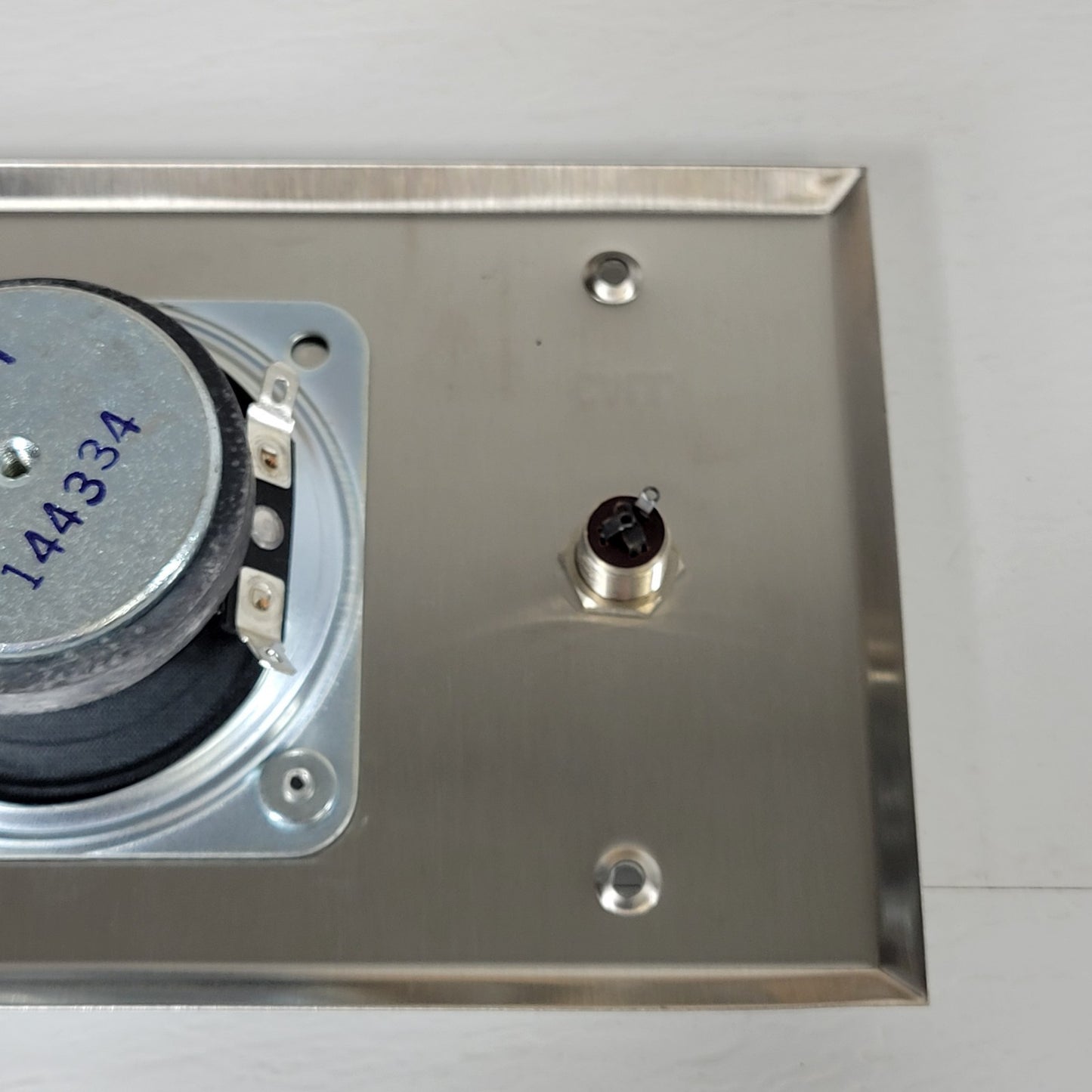 Intercom Speaker With Call Button Metal 2-Gang Double-Gang Wall Plate