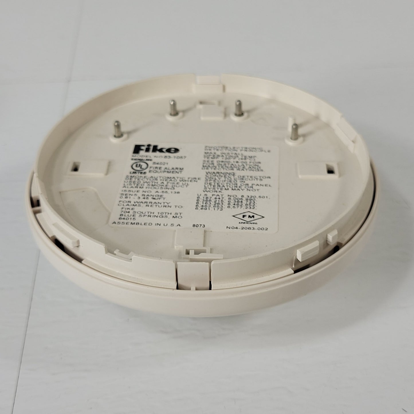 Fike 63-1057 Fire Duct Sensor Head Intelligent Photoelectric Smoke Detector