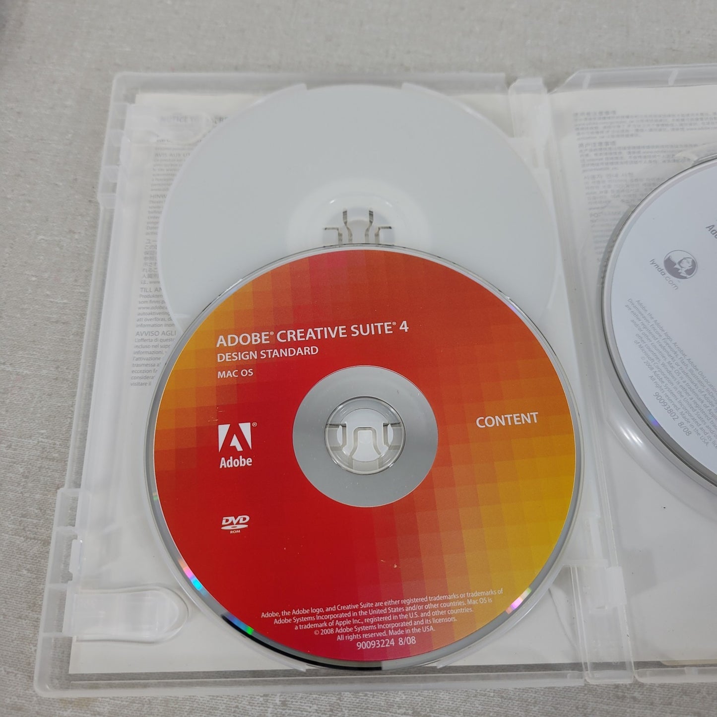 Adobe Creative Suite 4 mac Design Standard Application Content And Learning Cd