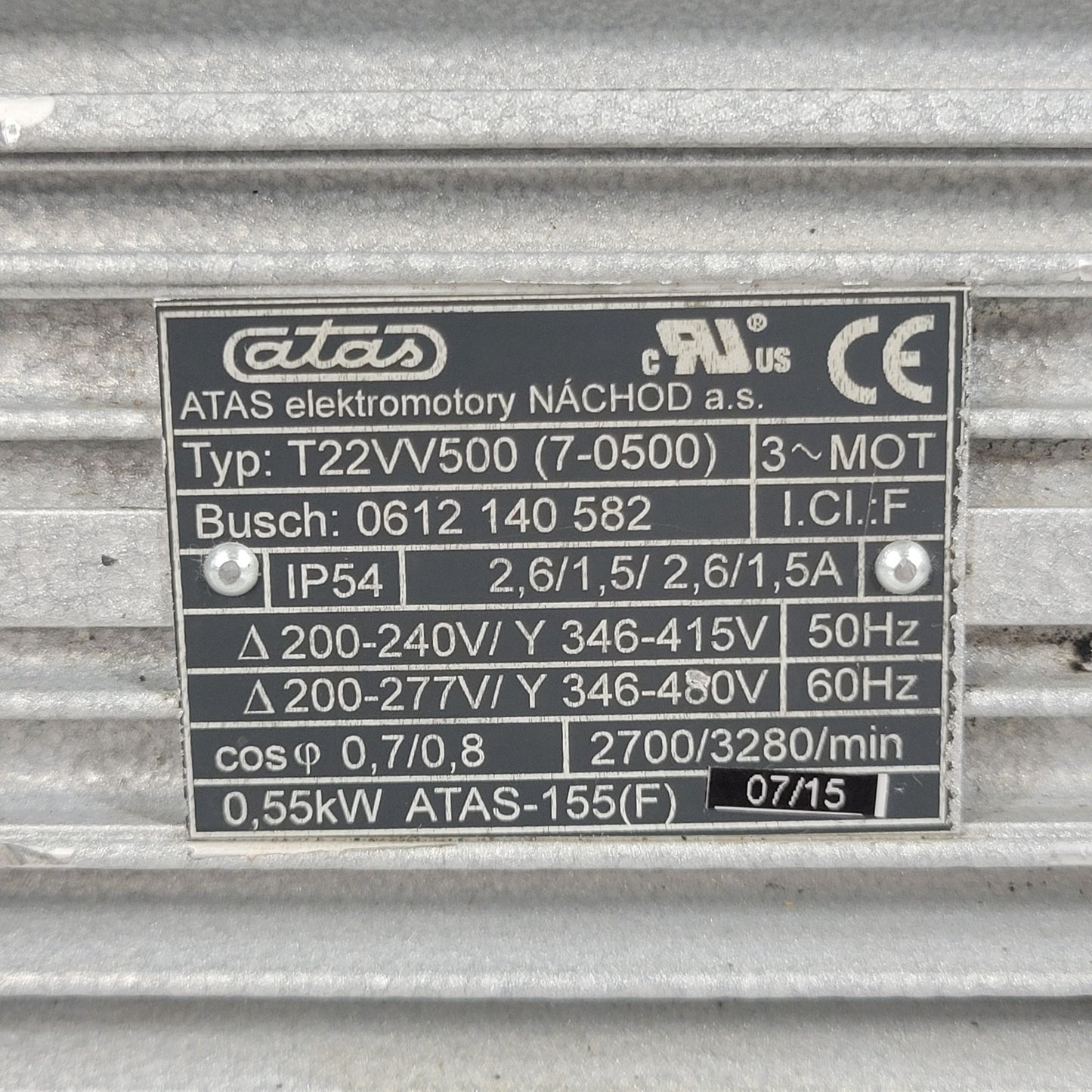 Busch R5 KB 0016 E 300 Vacuum Pump Industrial Rotary Vane 3-Phase Power Vac