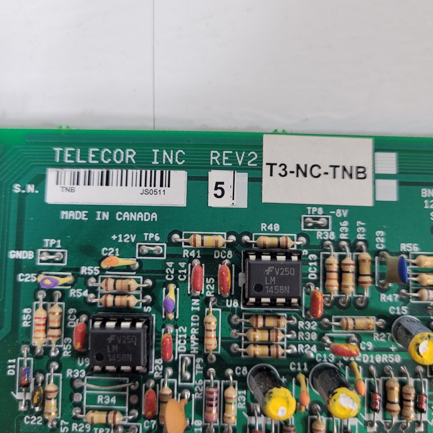 Telecor T3-NC-TNB Rev 5 Circuit Board Control Panel PCB Controller Nurse Call