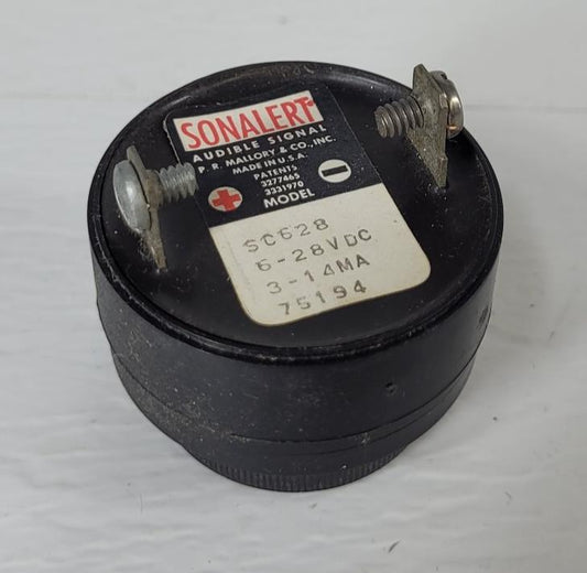P. R. Mallory Co Sonalert SC628 Piezo Buzzer 6-28VDC 2900HZ 95dBA 3-14mA 75194