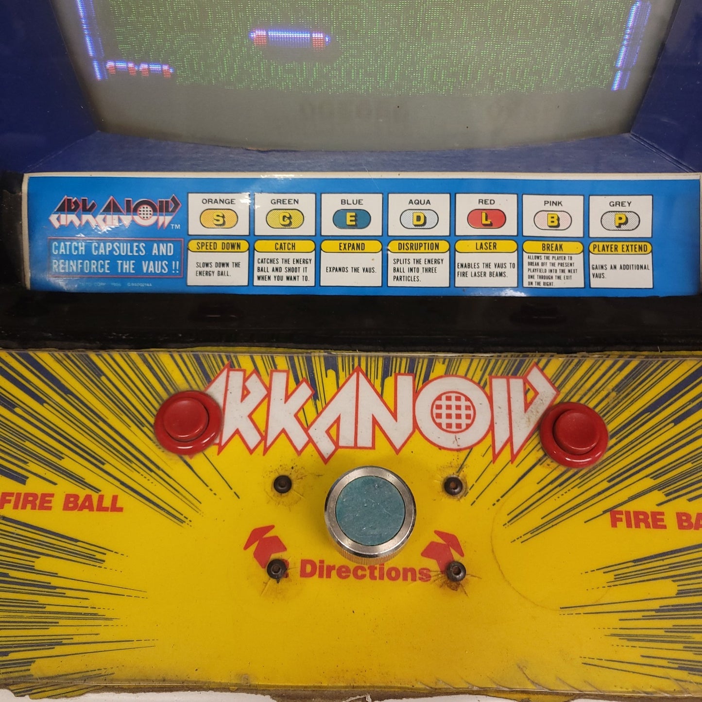 Vintage Taito Arkanoid Arcade Video Game Cabinet Machine 1986 Tested Working