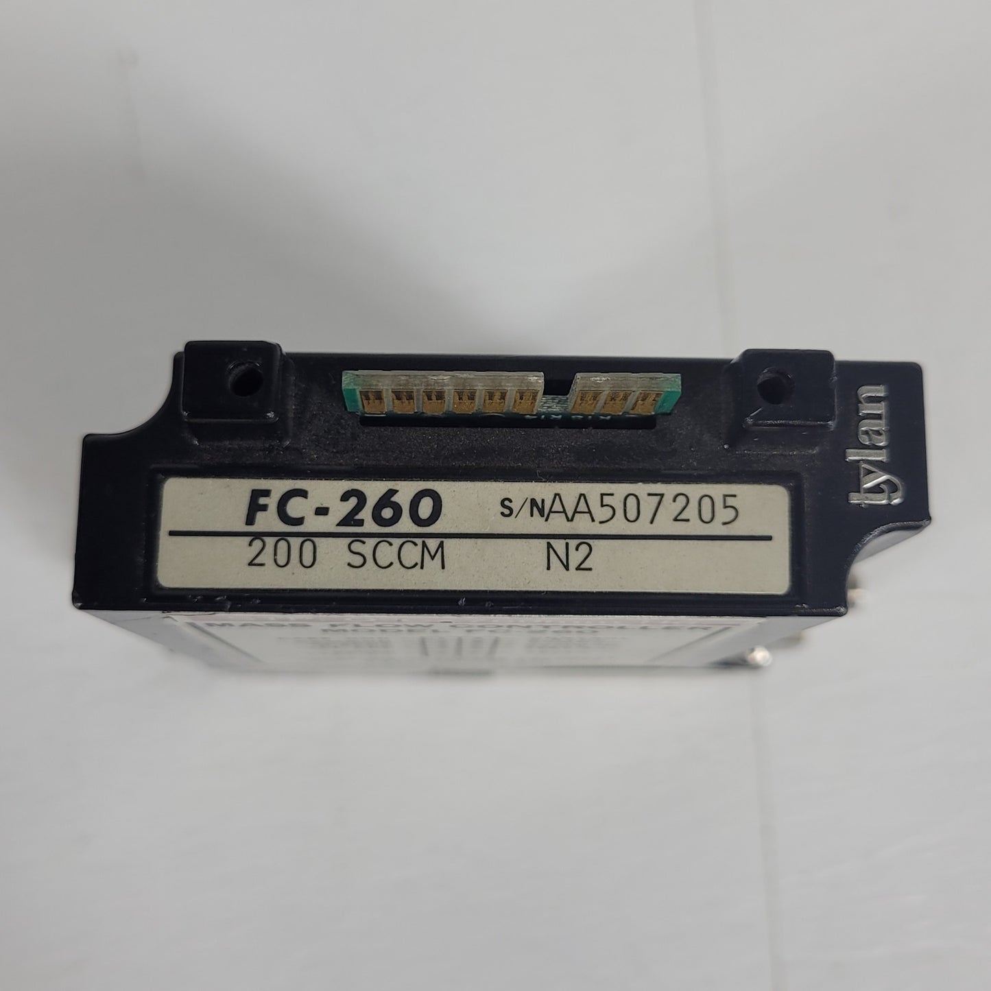 Tylan FC-260 200SCCM N2 Mass Flow Controller 150PSIG Flow Max elastomer-sealed