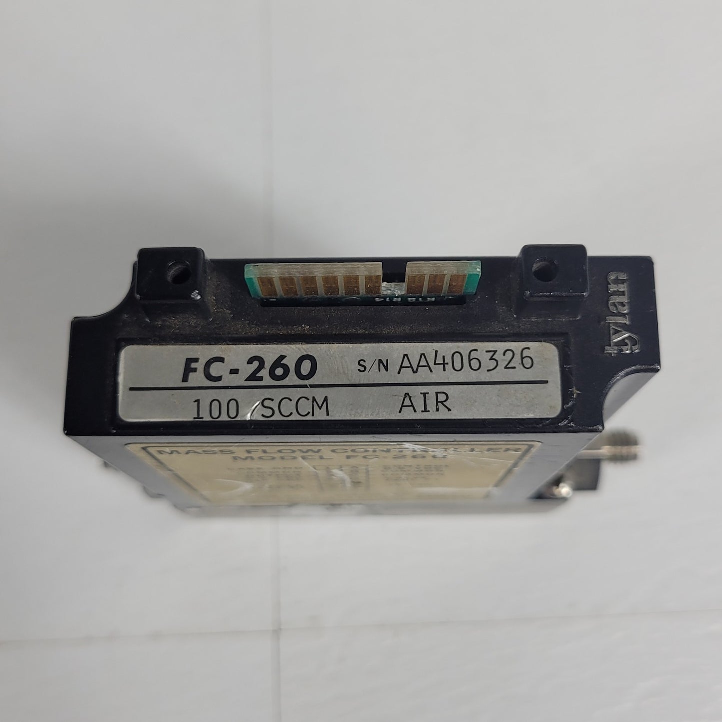 Tylan FC-260 100SCCM Air Mass Flow Controller 150PSIG Flow Max elastomer-sealed