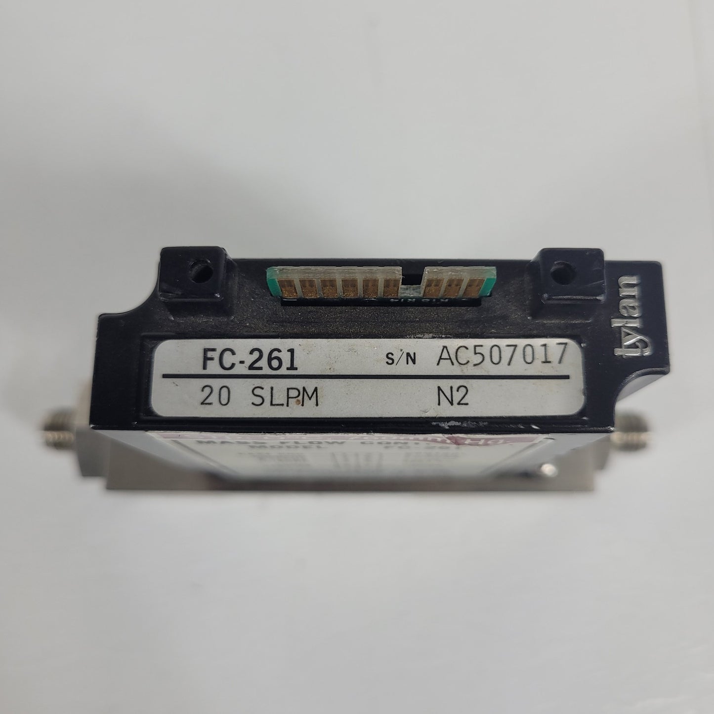Tylan FC-261 20SLPM N2 Mass Flow Controller 150PSIG Flow Max elastomer-sealed