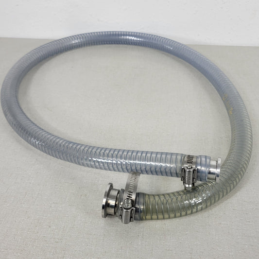 KF16 NW16 To KF25 NW25 ISO 56" Wire Reinforced Vacuum PVC Hose Polywire 3/4"