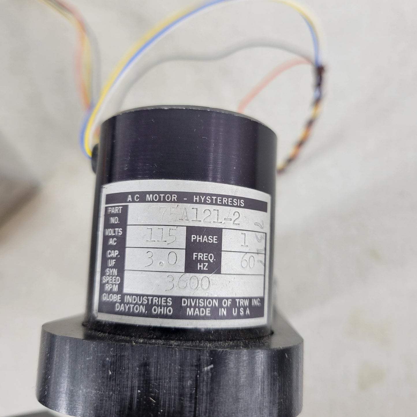 Optical Chopper 115V 3600RPM with Power Supply 60Hz 1PH AC Motor 75A121-2