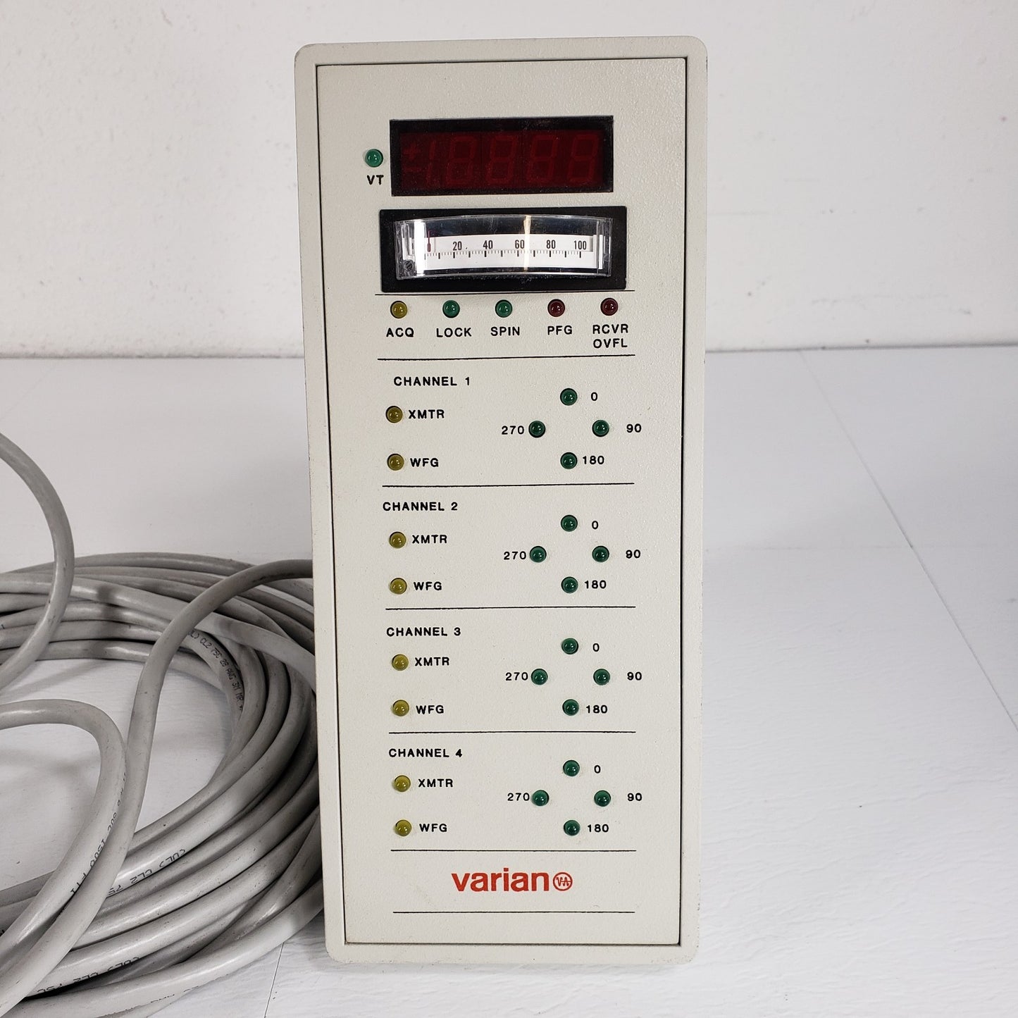 Varian 0099328005 XMTR WFG 4 Channel Display Readout Nuclear Magnetic Resonance