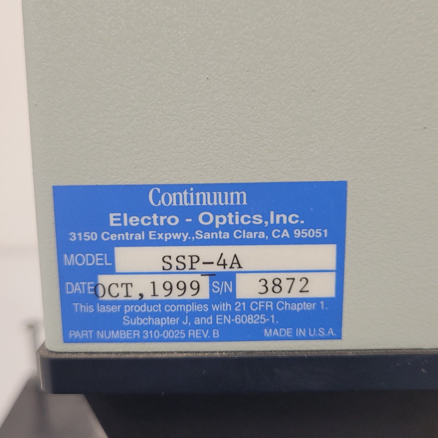 Continuum Surelite SSP-4A Vintage Pulsed Laser Frequency Separator w/ Mount