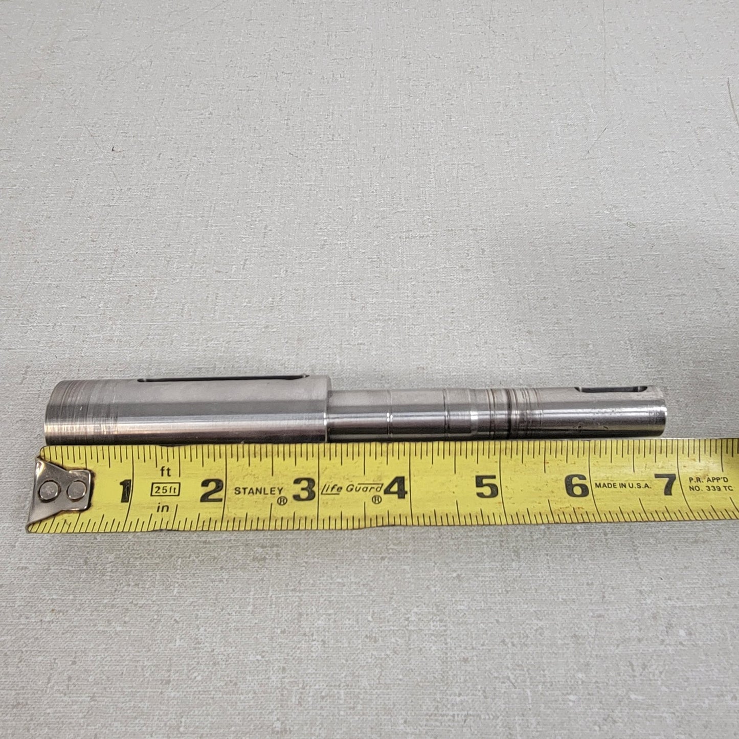 1" Diameter Aluminum Drive Shaft 6-7/8" Long 1.96" Keyway 0.193" Wide Keyway