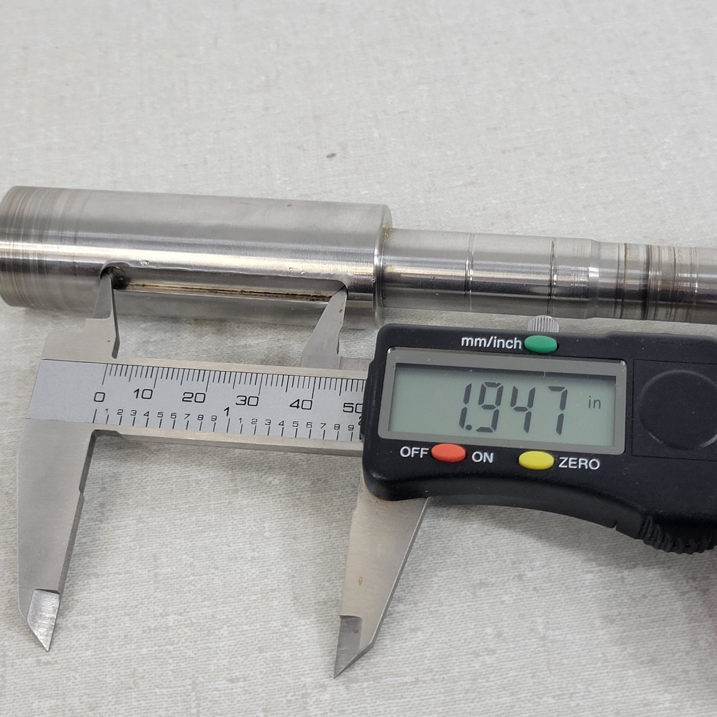 1" Diameter Aluminum Drive Shaft 6-7/8" Long 1.96" Keyway 0.193" Wide Keyway