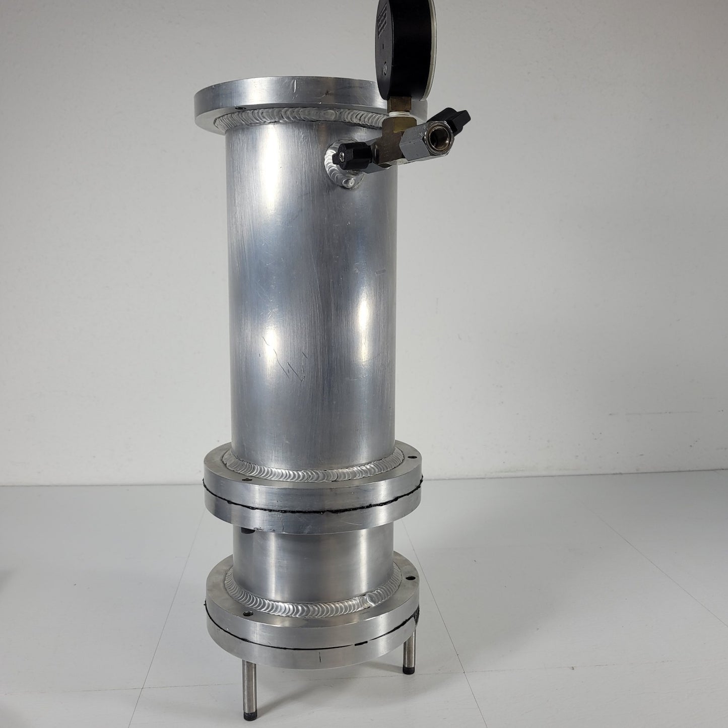Vacuum Pressure Chamber 1.2 Gallon Aluminum ASHCROFT 436-13R 30 in.Hg Vac 30 Psi