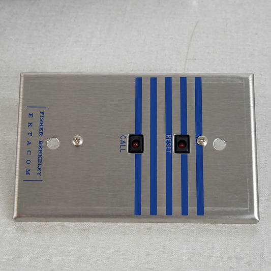 Fisher Berkeley Ektacom HVB-11 Nurse Call And Reset Lights Illuminate Wall Plate