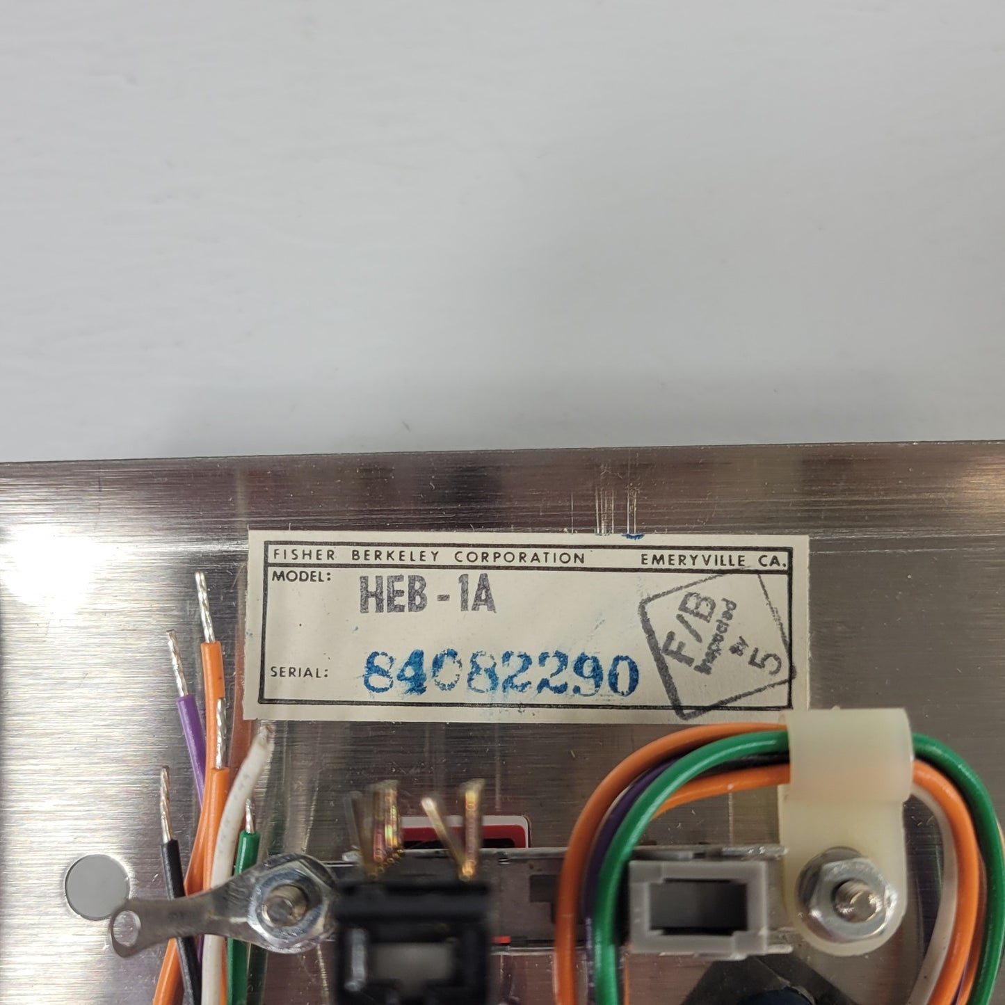 Fisher Berkeley Ektacom HEB-1A Emergency Code Call Push Button