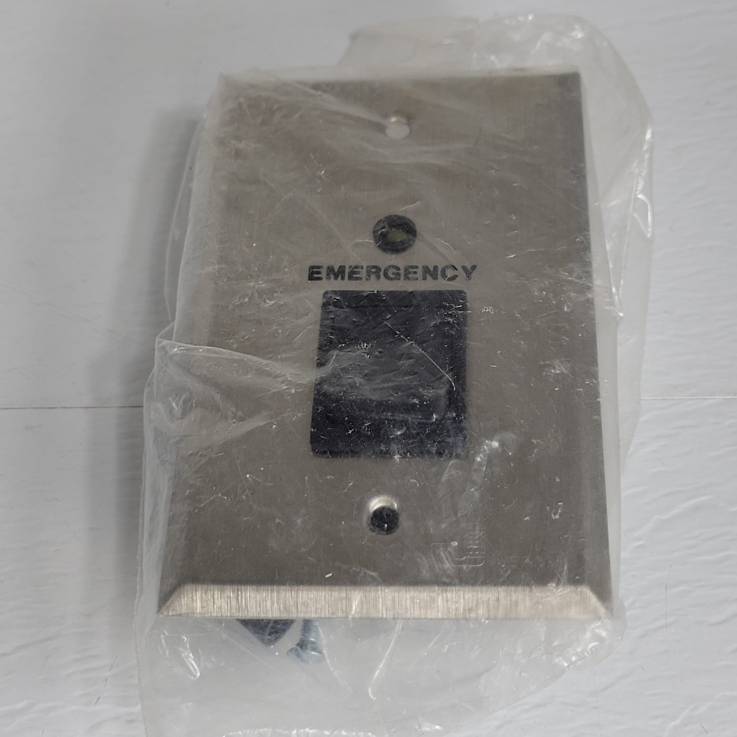 Jeron Emergency 2-Position Flip Switch With Illuminating Light Stainless Plate