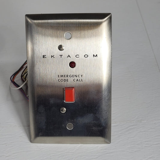 Ektacom HEB-1C Emergency Code Call Button Stainless Steel Wall Plate