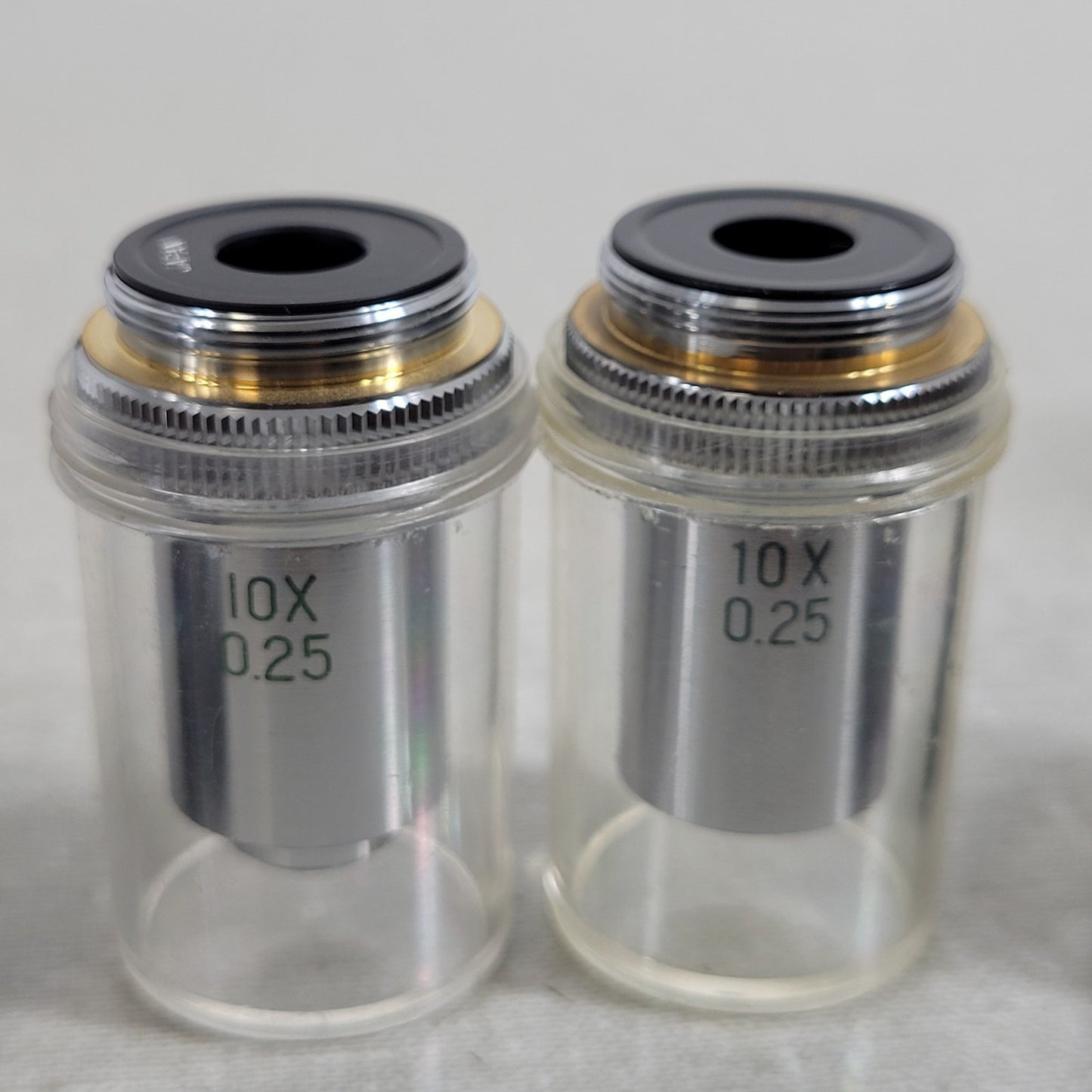 Microscope Objectives Set 5X & Two 10X Mag 20mm Thread Bases Ocular Lenses