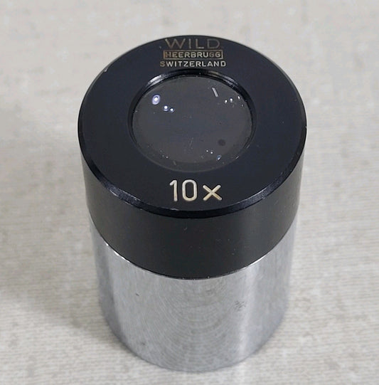 Wild Heerbrugg 10X Microscope Eyepiece 28mm Twist on Mount Optical Ocular Lens
