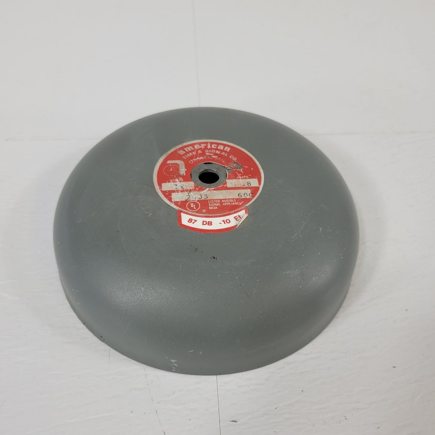 American Time and Signal Bell Cover Gong 60C Steel Body 6 Inch Diameter 87 DB
