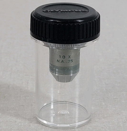 AO Spencer 10X Mag Microscope Objective 2mm Mount .25 Ocular Optical Lens