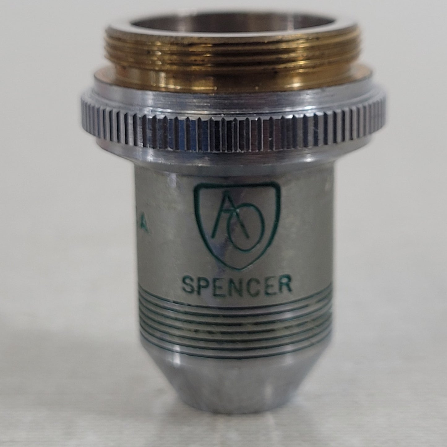 AO Spencer 10X Mag Microscope Objective 2mm Mount .25 Ocular Optical Lens