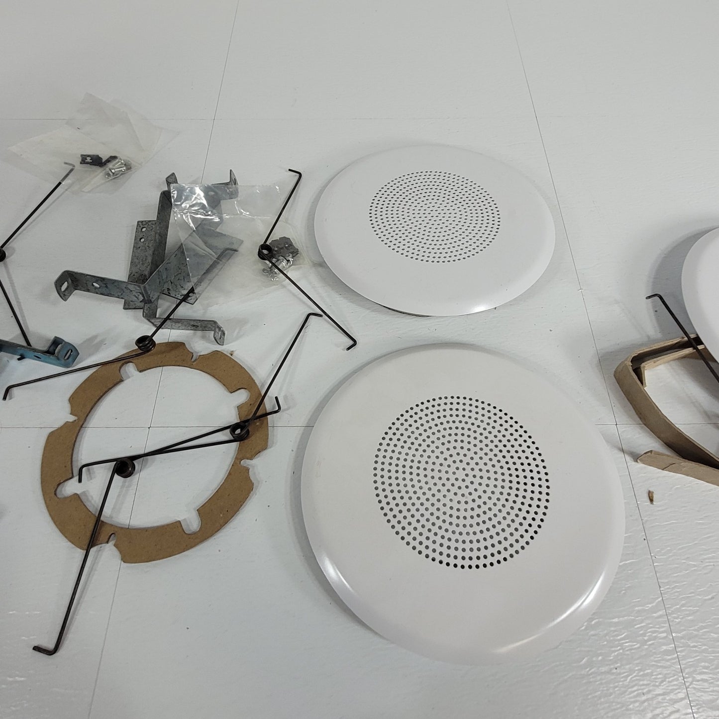 Lot Of Three 4" Speaker Gills And Hangers Ceiling Mount