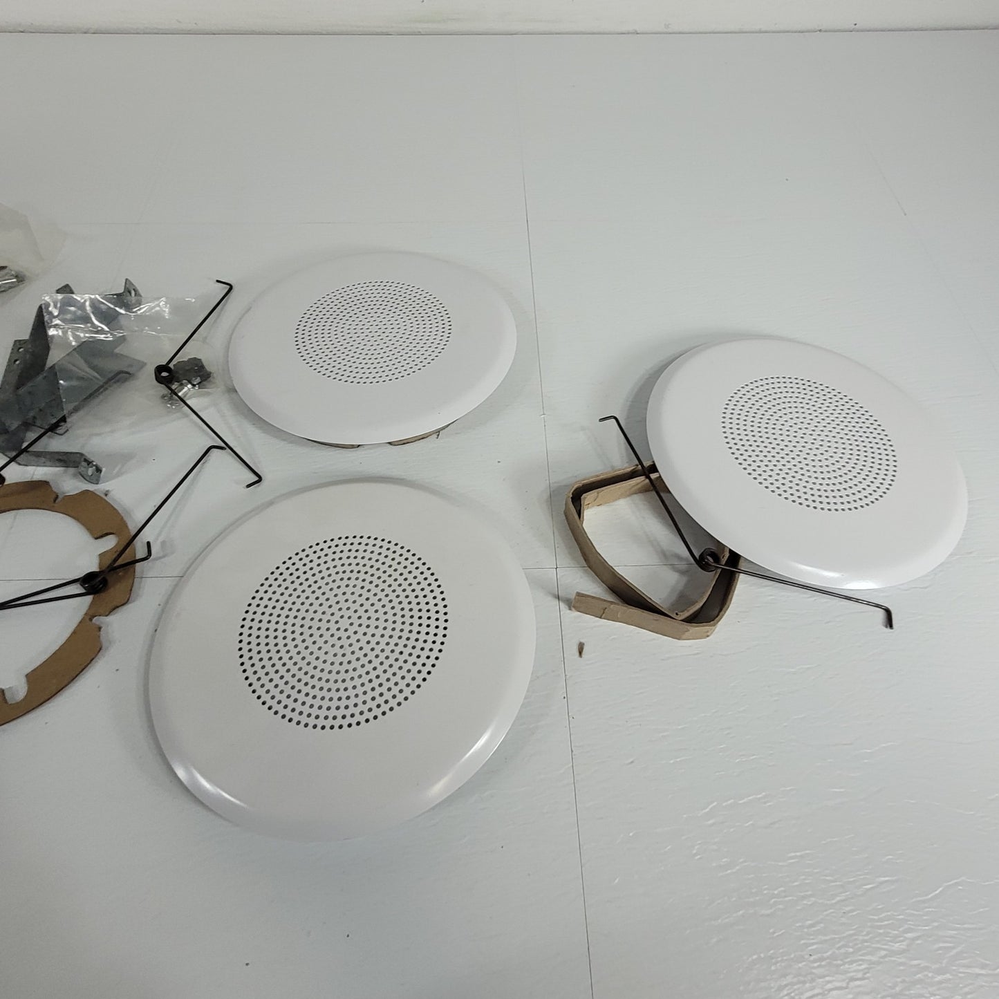 Lot Of Three 4" Speaker Gills And Hangers Ceiling Mount
