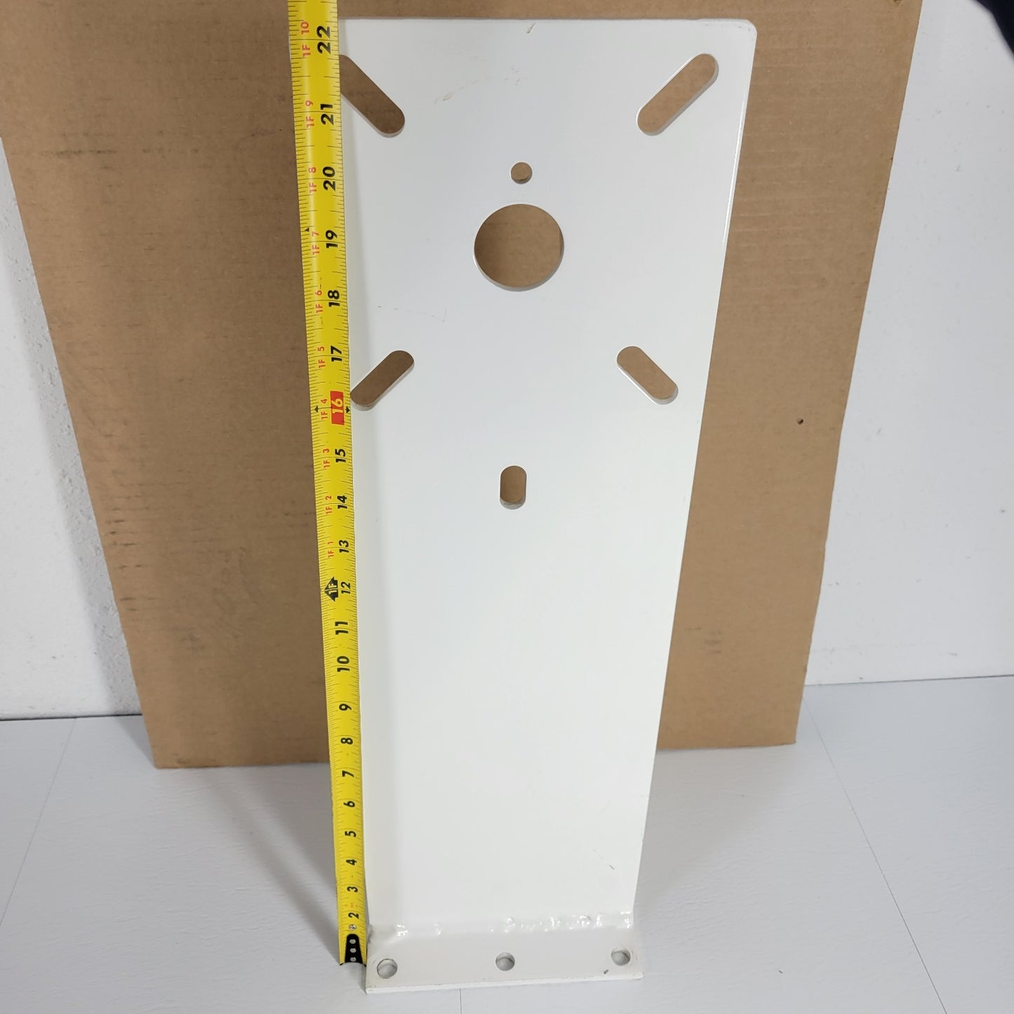Custom Mount Display To Floor Or Wall 22" Tall 7 Wide 1/4" Thick Steel White