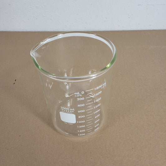 2000 mL Pyrex Heavy Duty Griffin Beaker 1003-2L Graduated