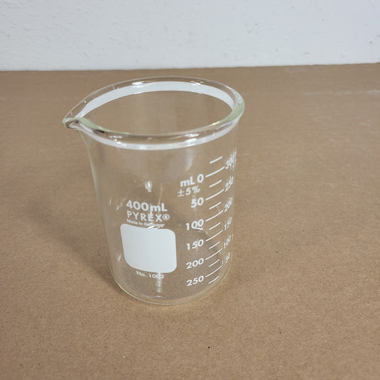 400 mL Pyrex Heavy Duty Griffin Beaker 1003-.4L Graduated