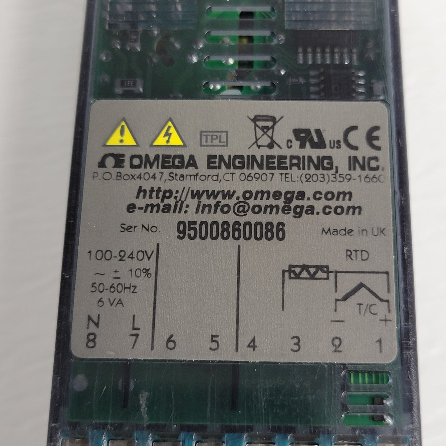 Omega CN96211TR Temperature Controller LCD Display Screen