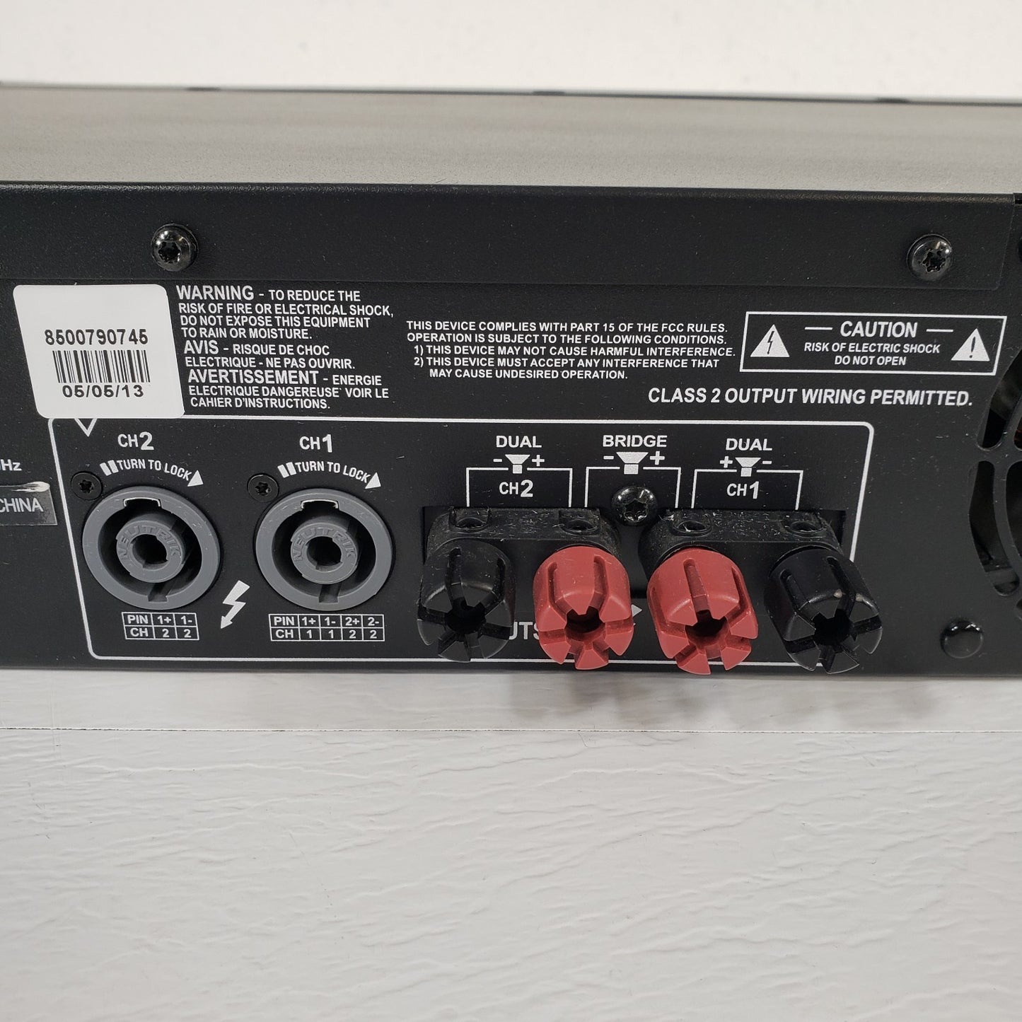 TESTED WORKS Crown XLS1000 Audio Power Amplifier 2U Rack Mount 1000W Two Channel