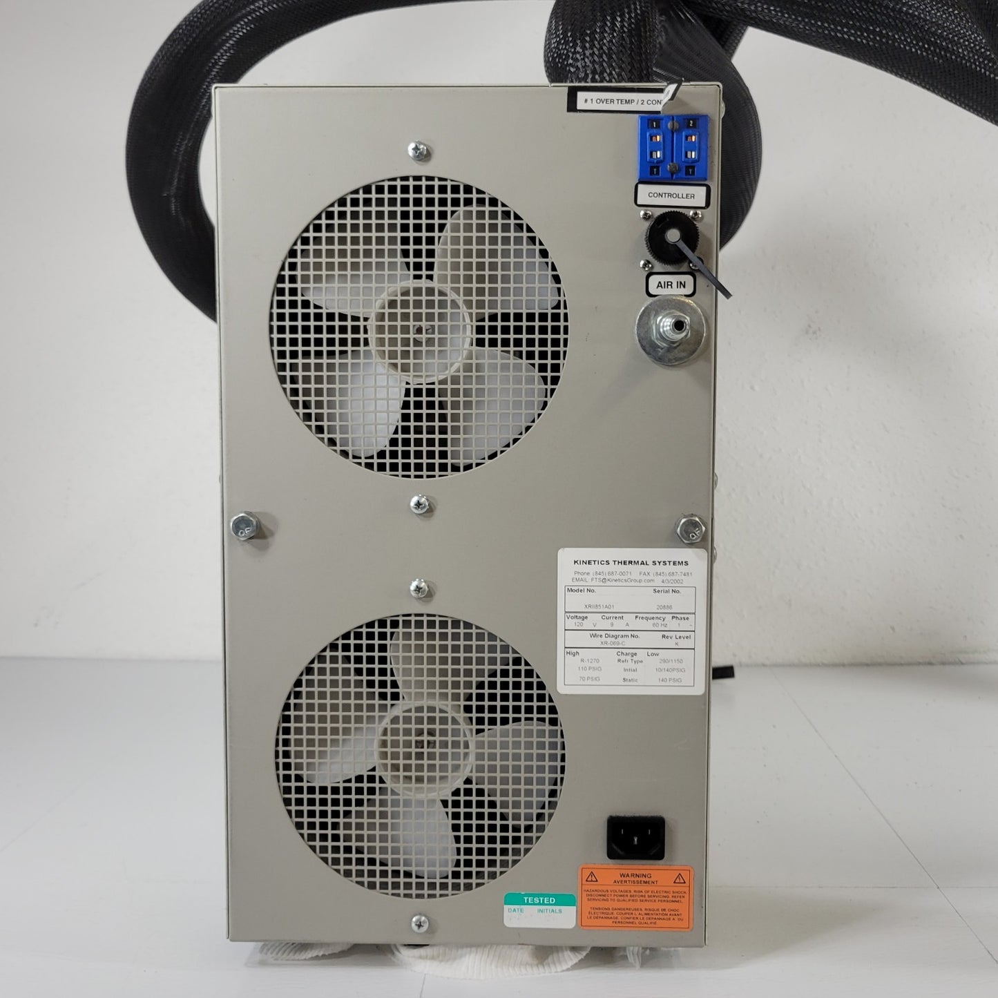Kinetics XRII851A01 Air-Jet Sample Cooling System 15ft Tube Temperature Control