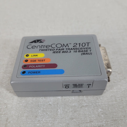 CentreCOM 210T Twisted Pair Transceiver IEEE 802.3 10 Base T (MAU)