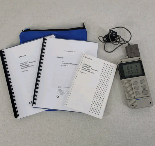 Tektronix J17 LumaColor Photometer Set J1820 Chromaticity Head Light Measurer
