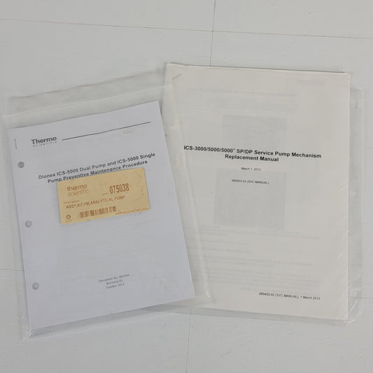 Thermo Scientific Dionex ICS-5000 Dual Pump Maintenance & Replacement Manual