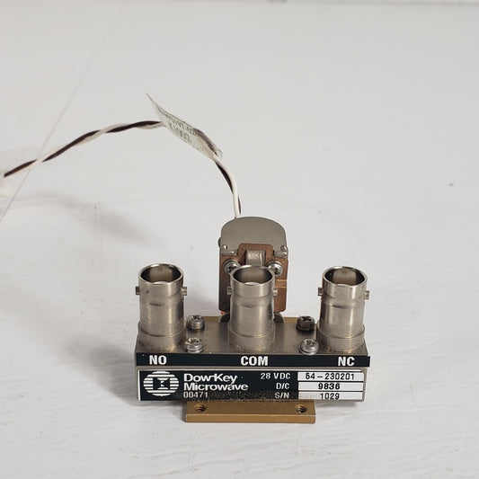 DowKey 54-230201 Coaxial Relay SPDT BNC RF/Microwave Antenna Switch 28VDC