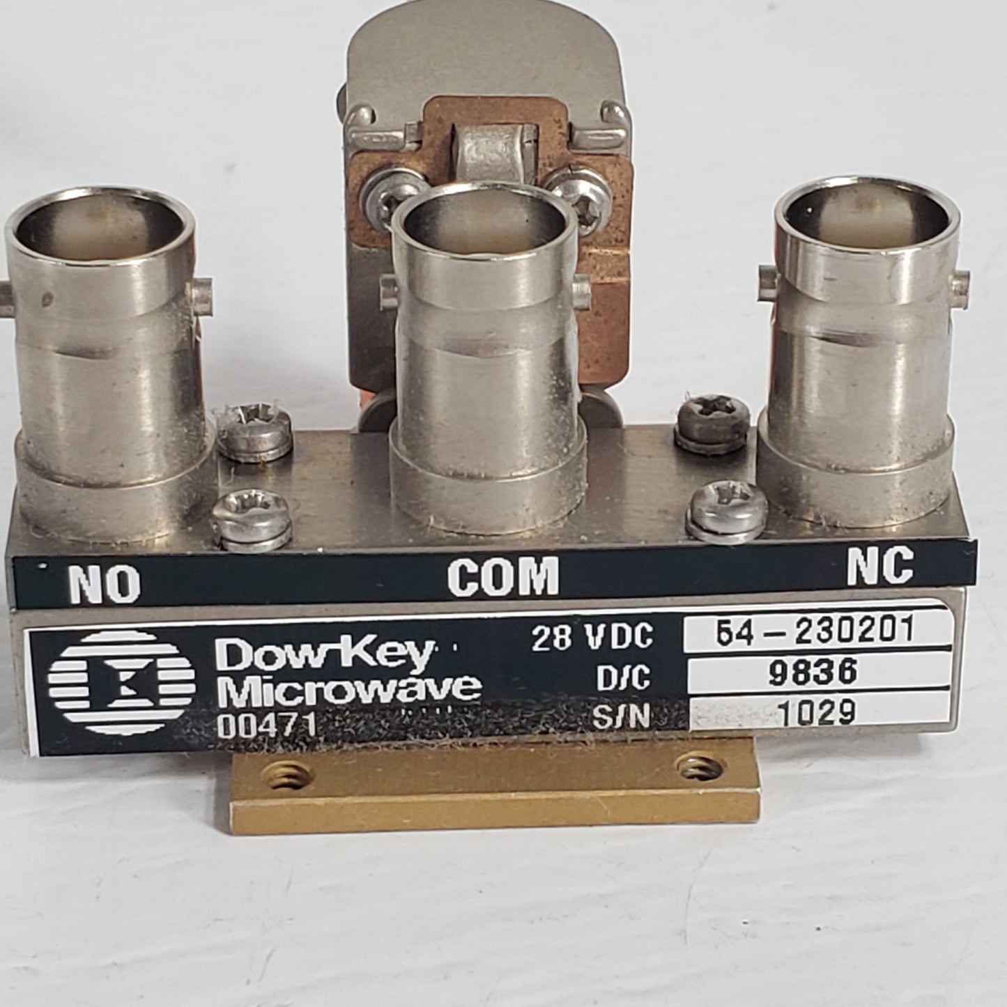 DowKey 54-230201 Coaxial Relay SPDT BNC RF/Microwave Antenna Switch 28VDC