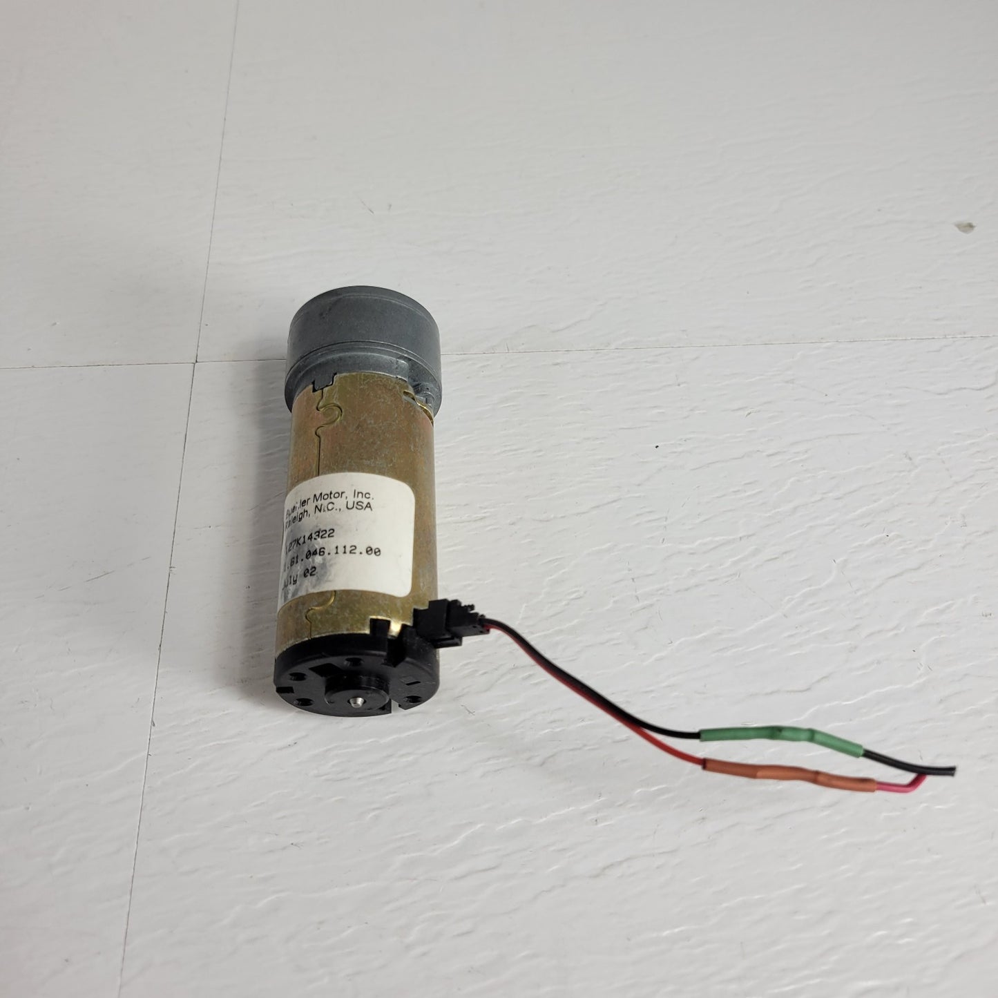 Buhler 1.61.046.112.00 Gear DC Motor Head 127K14322 4" Length