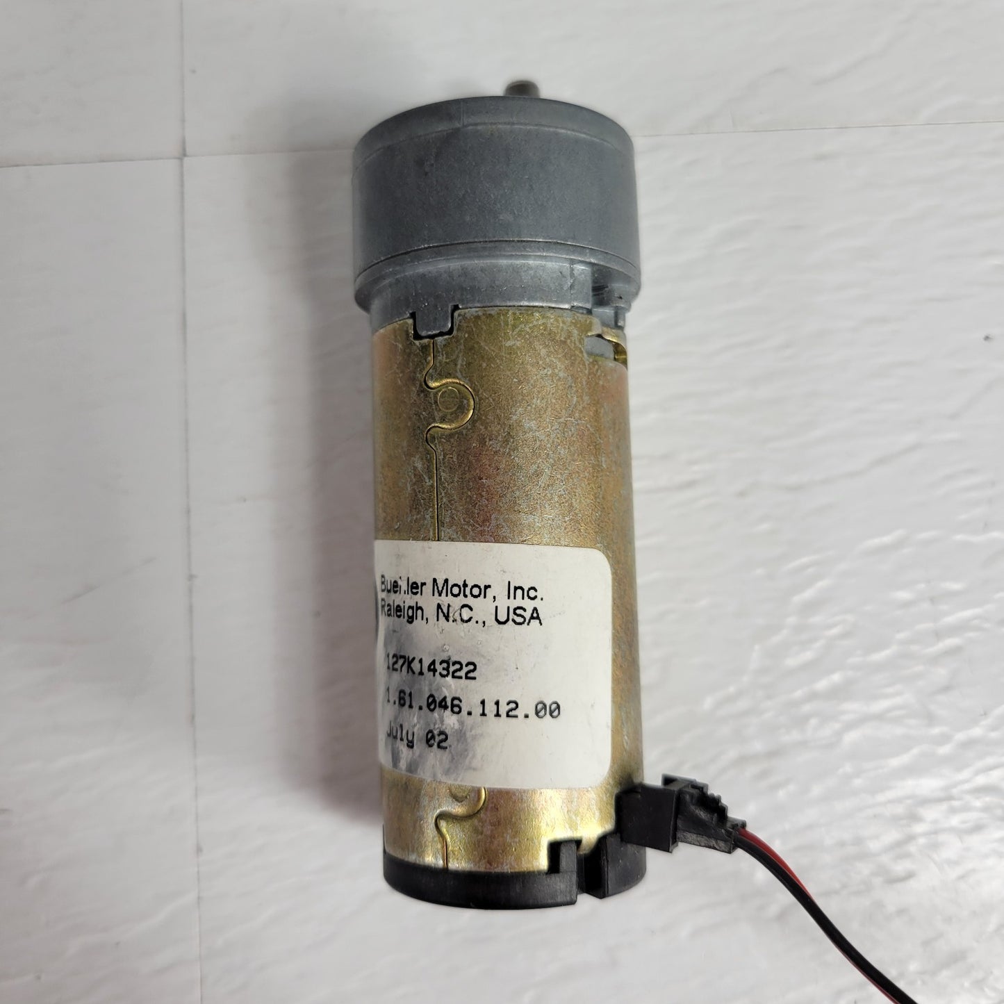 Buhler 1.61.046.112.00 Gear DC Motor Head 127K14322 4" Length