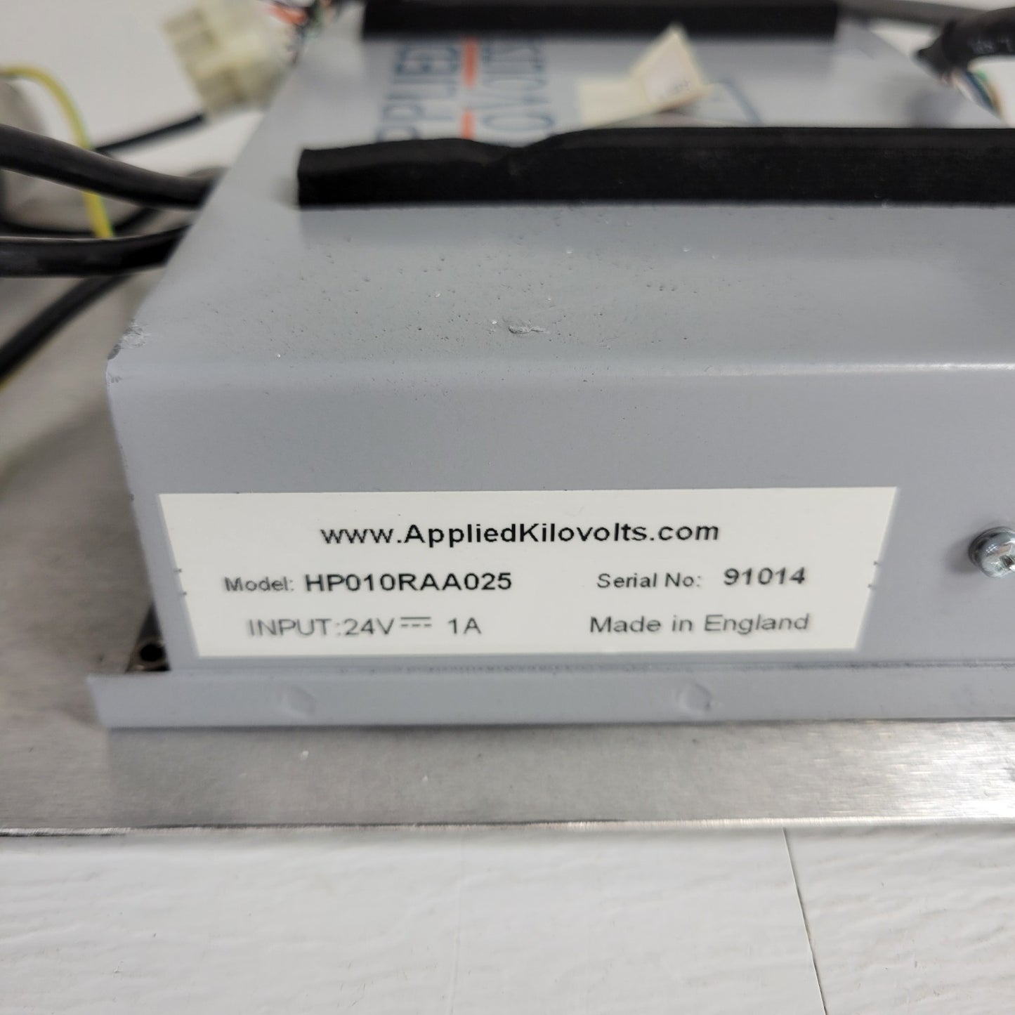 Applied Kilovolts HP010RAA025 High Voltage Power Supply 10kV 1mA w/ J476